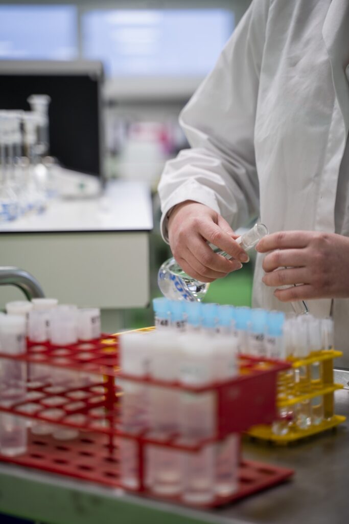 Lab technician working